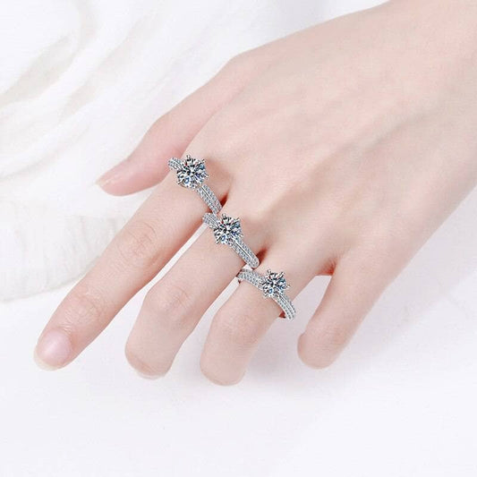 Luxury 1-3ct Moissanite Diamond Wedding Ring-Black Diamonds New York