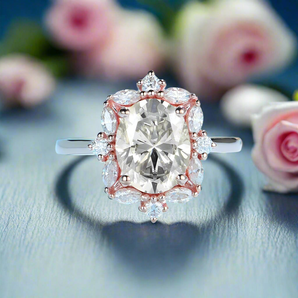 Luxury 2CT Diamond 14k White Gold Ring-Black Diamonds New York