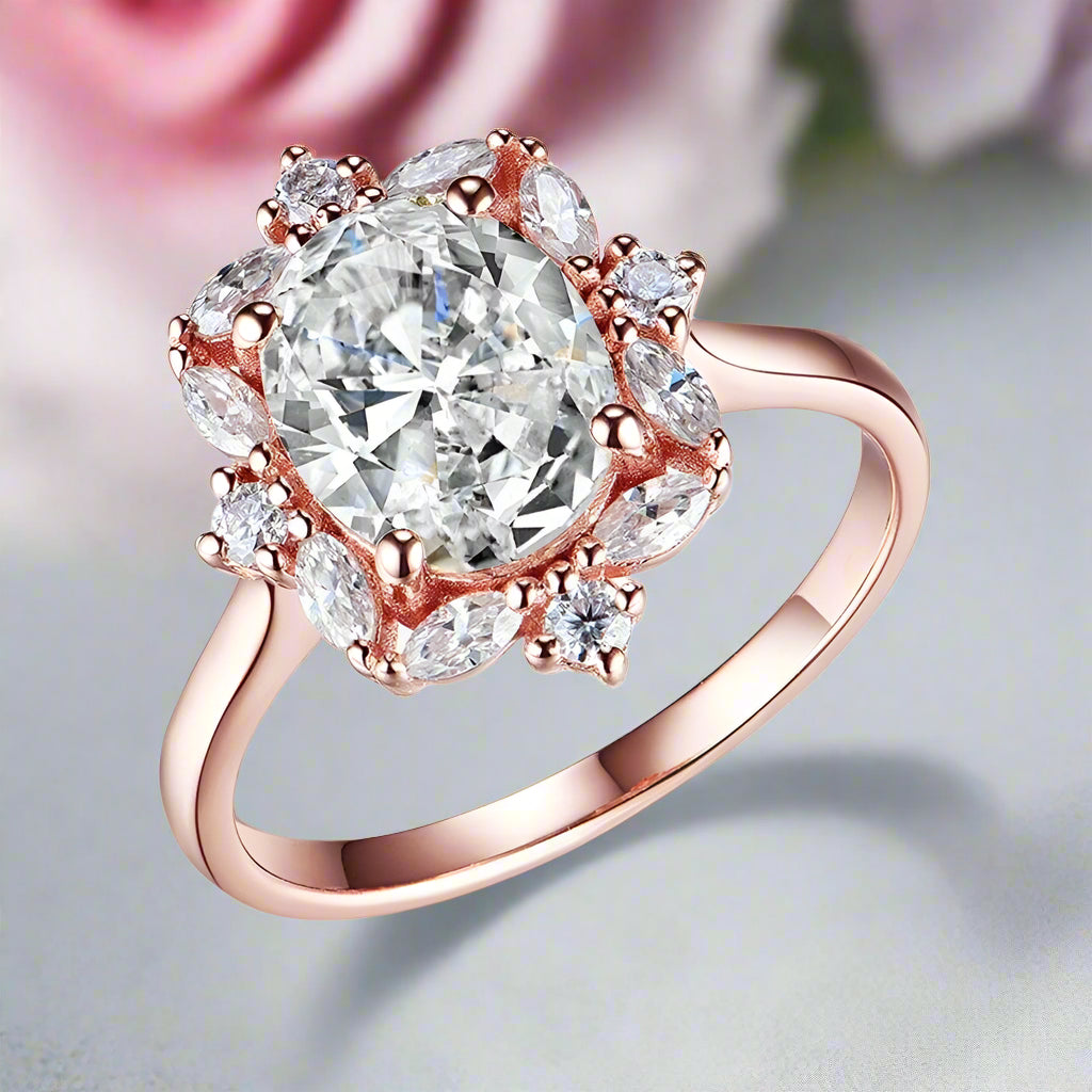 Luxury 2CT Diamond 14k White Gold Ring-Black Diamonds New York