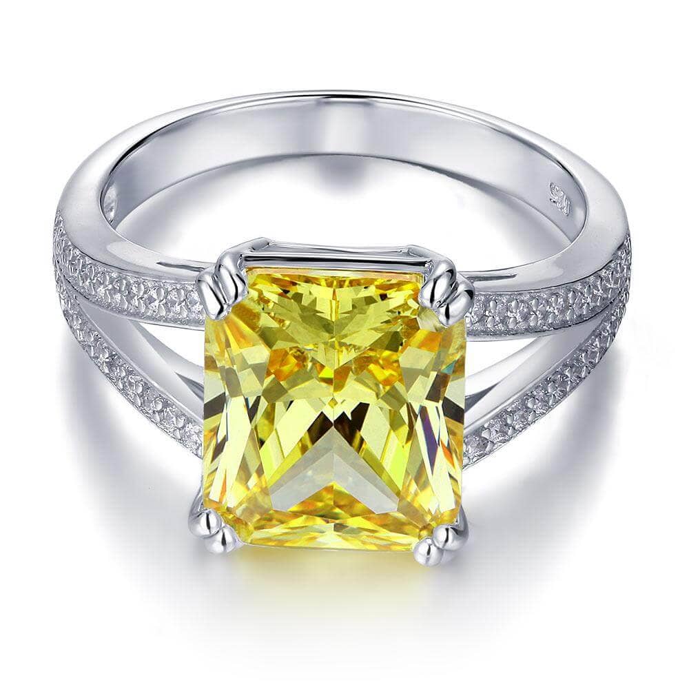 Luxury 6ct Radiant Cut Created Diamond Ring-Black Diamonds New York
