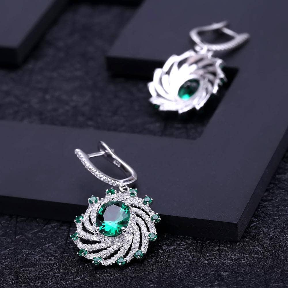 Luxury Nano Emerald Vintage Jewelry Set - Black Diamonds New York