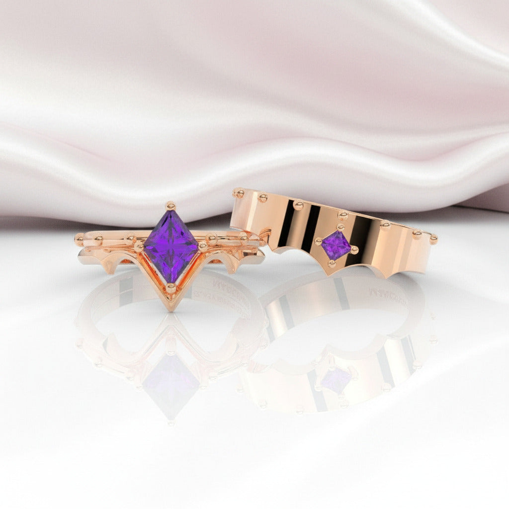 Marksman's Ring Set (Women)- 14k Yellow Gold Video Game Inspired Rings ...