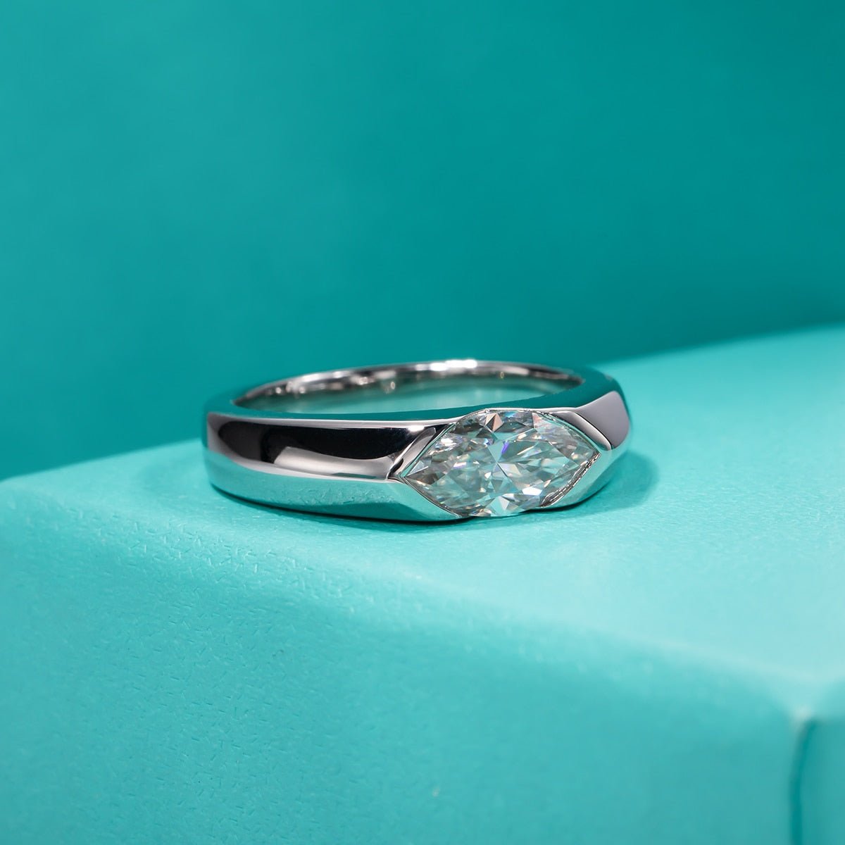 Marquise Cut Diamond Wedding Ring-Black Diamonds New York