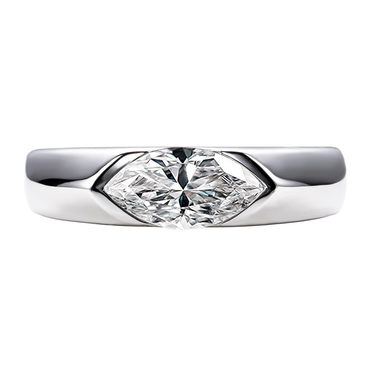 Marquise Cut Diamond Wedding Ring-Black Diamonds New York
