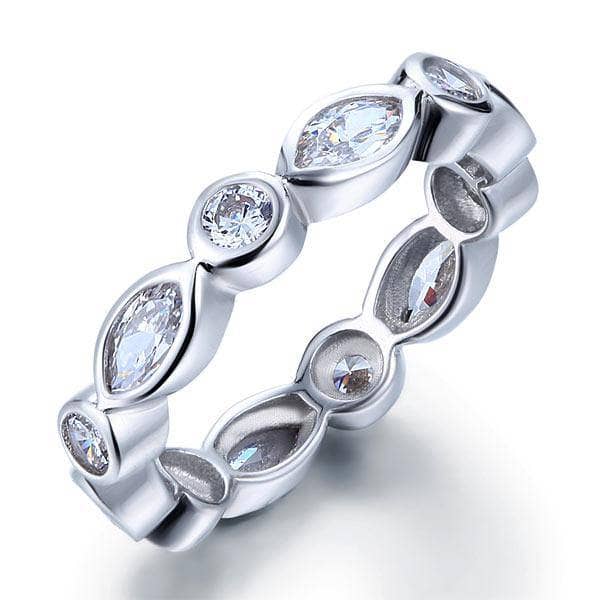 Marquise Ring Eternity Band Wedding Jewelry-Black Diamonds New York