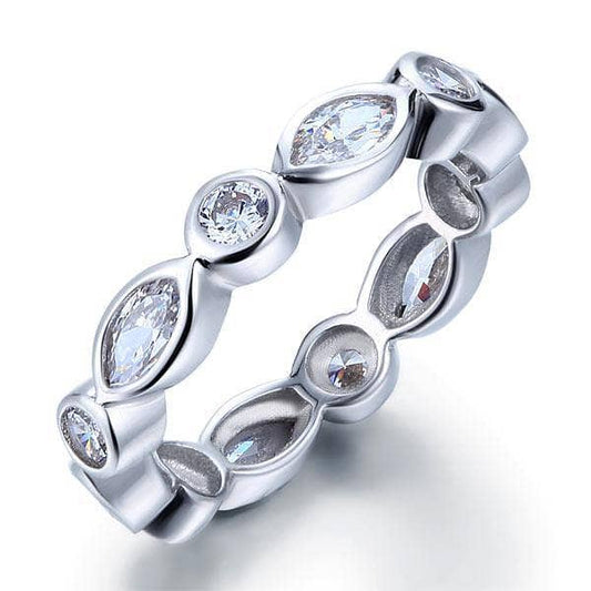 Marquise Ring Eternity Band Wedding Jewelry-Black Diamonds New York