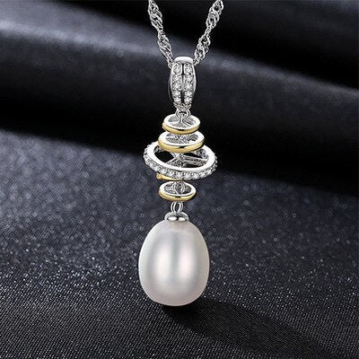 Melody Of Love Natural Freshwater Pearl Necklace-Black Diamonds New York
