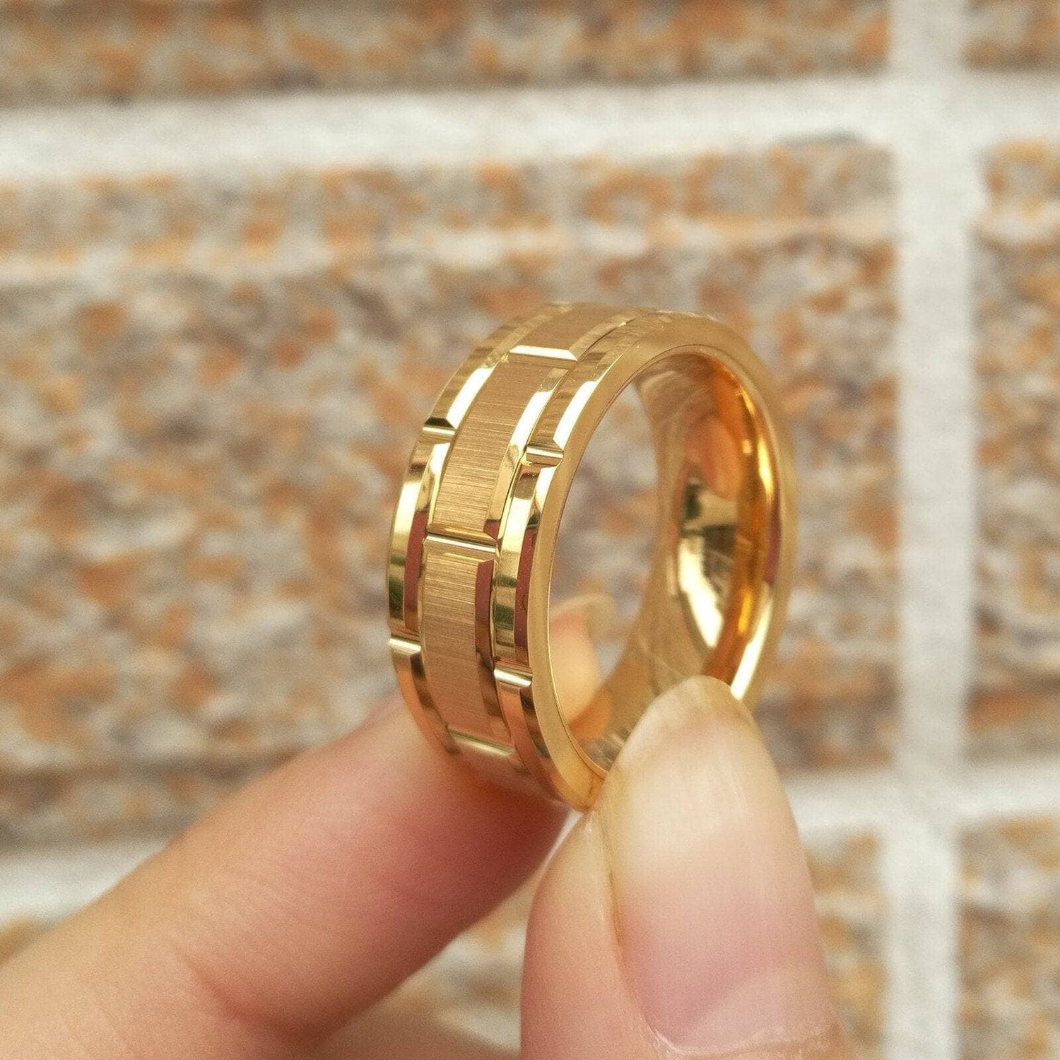 18K Gold Polished Ring Blank Non-tarnish Blank Ring Band Comfort Fit Gold Ring  Blanks for Jewelry Making 