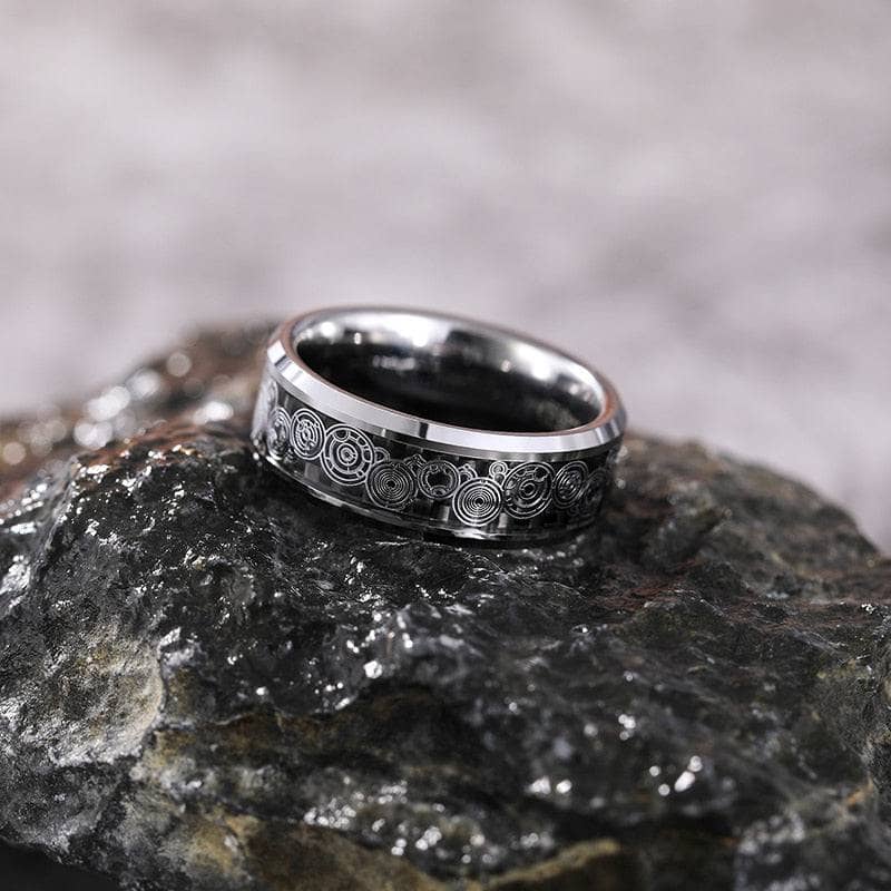 Tantalum and Black Titanium Comfort-fit Design Wedding Band – Diamond Vault  of Troy