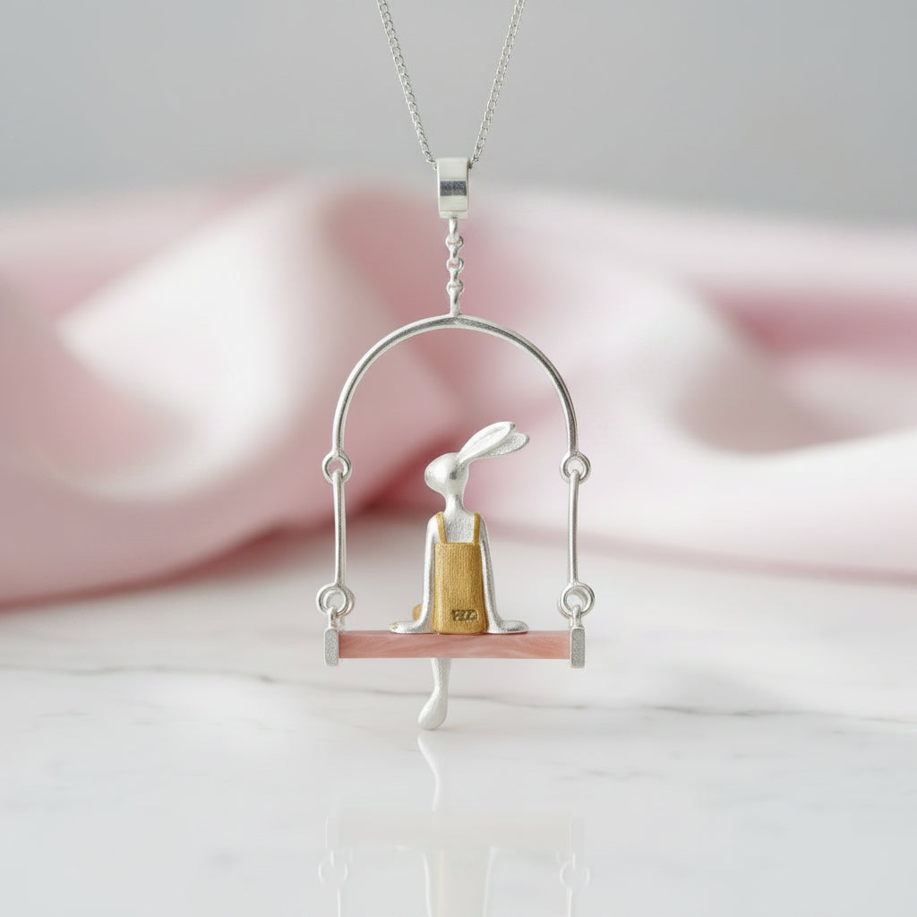 Miss Rabbit Pendant-Black Diamonds New York