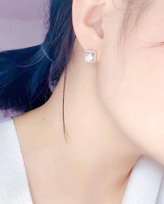 Diamond Attractive Character Stud Earrings-Black Diamonds New York