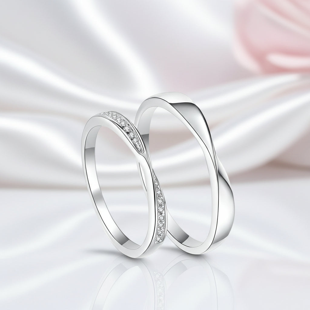 Diamond Option Couple Wedding Band-Black Diamonds New York