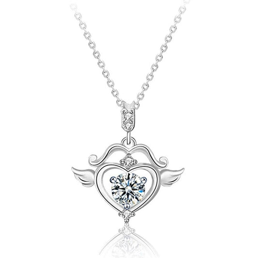 Diamond Cupid's Arrow Pendant Clavicle Necklace-Black Diamonds New York