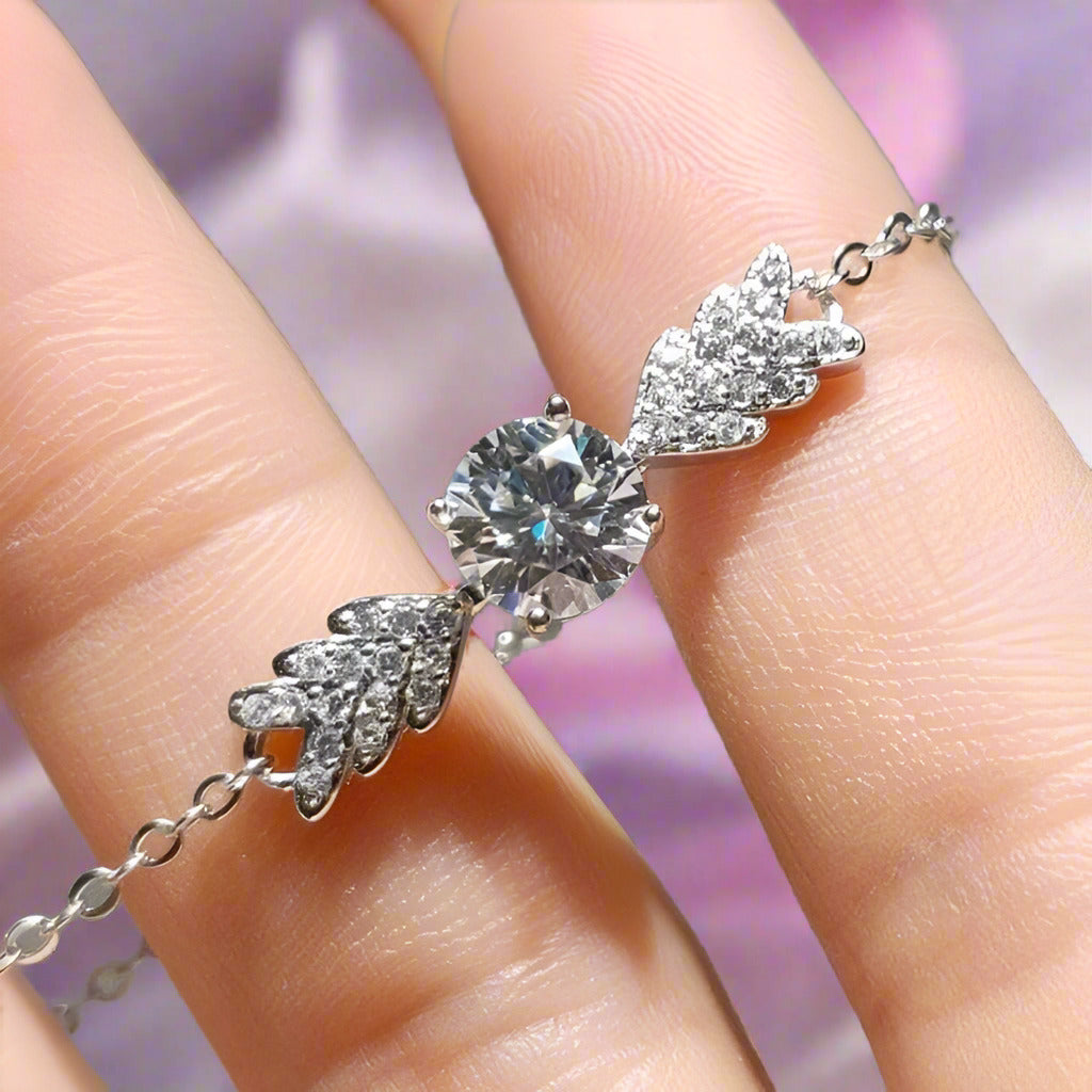 Diamond Cupid's Arrow Wedding Bracelet-Black Diamonds New York