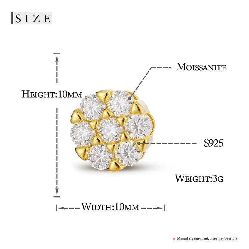 Moissanite Dimond D Color Round Earrings - Black Diamonds New York