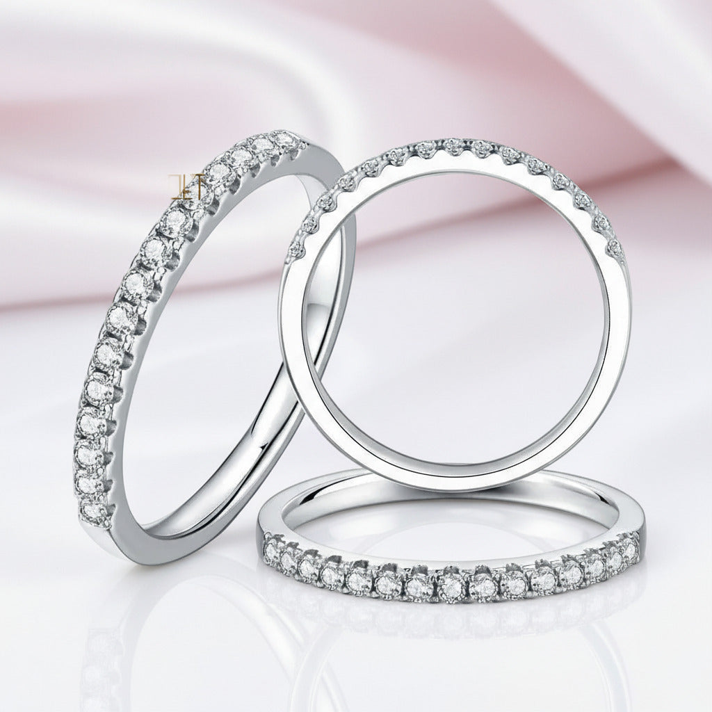 Diamond Option Engagement Anniversary Band Ring-Black Diamonds New York