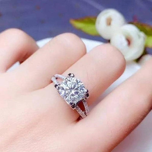 Moissanite Diamond Engagement Ring-Black Diamonds New York