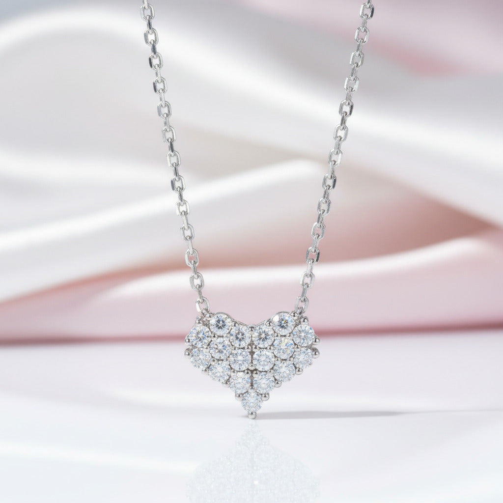 Diamond Option Heart Jewelry Set-Black Diamonds New York