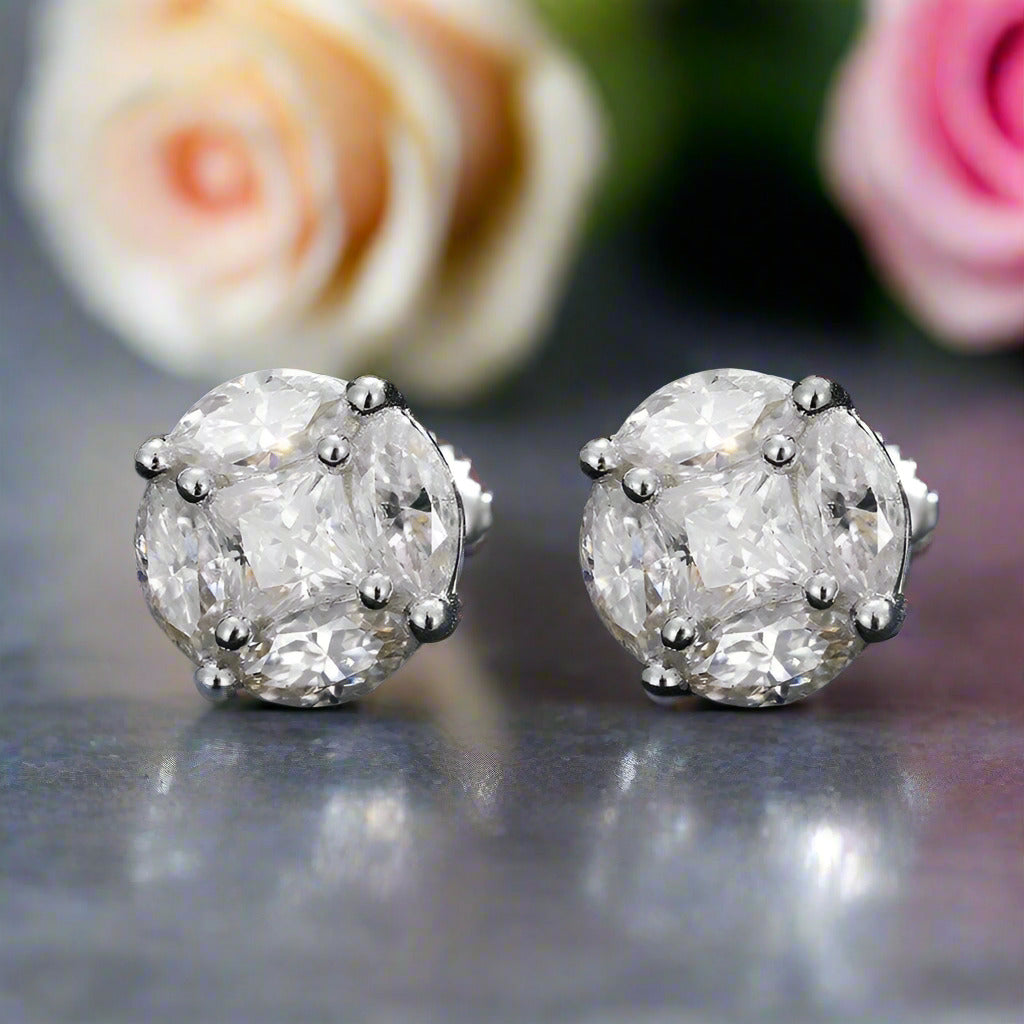 Diamond Stud Earrings-Black Diamonds New York