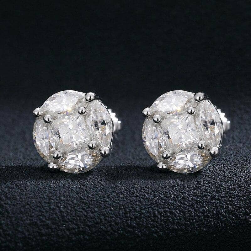 Moissanite Diamond Stud Earrings - Black Diamonds New York