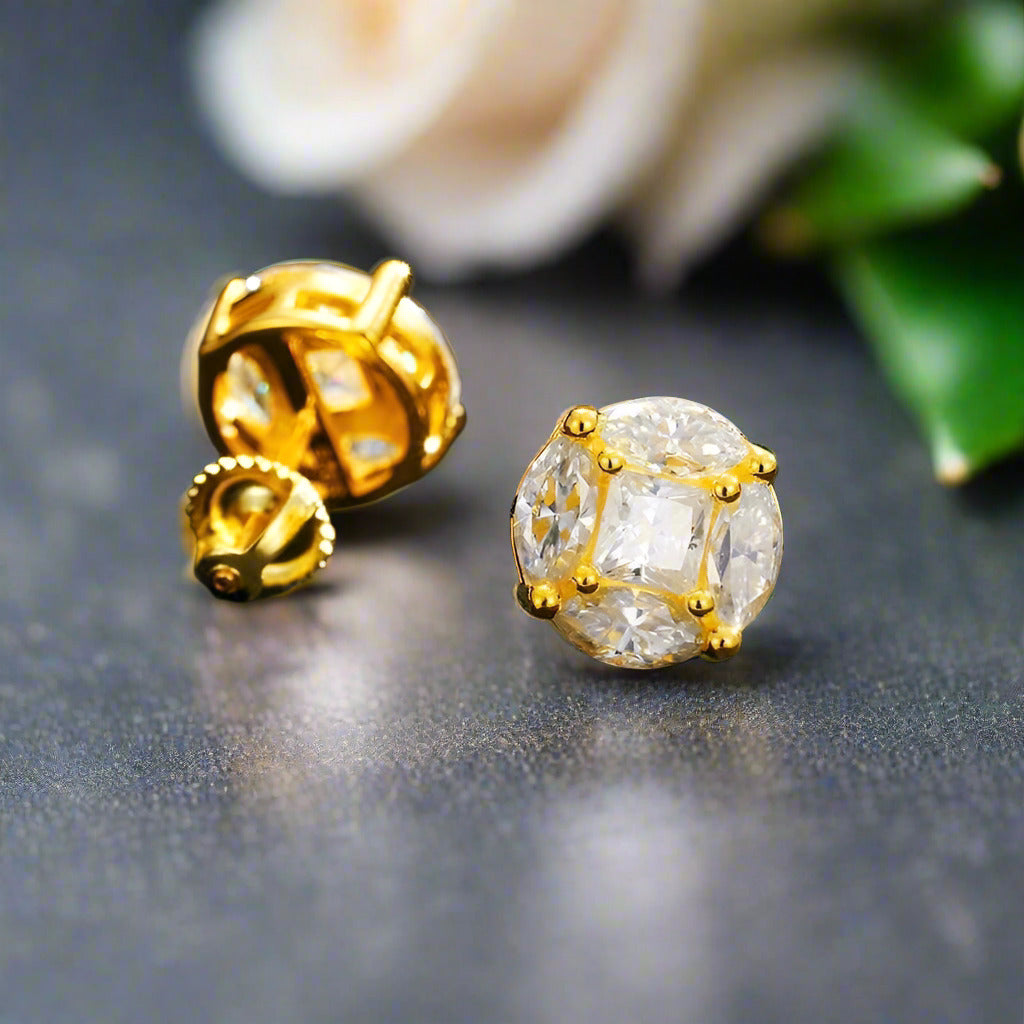 Diamond Stud Earrings-Black Diamonds New York