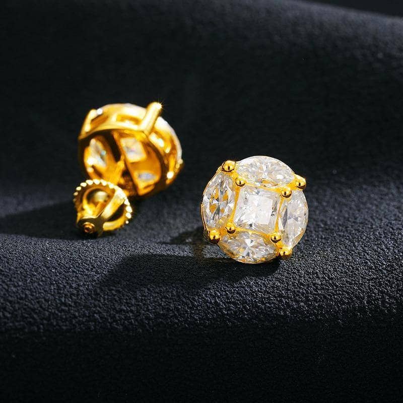 Moissanite Diamond Stud Earrings-Black Diamonds New York