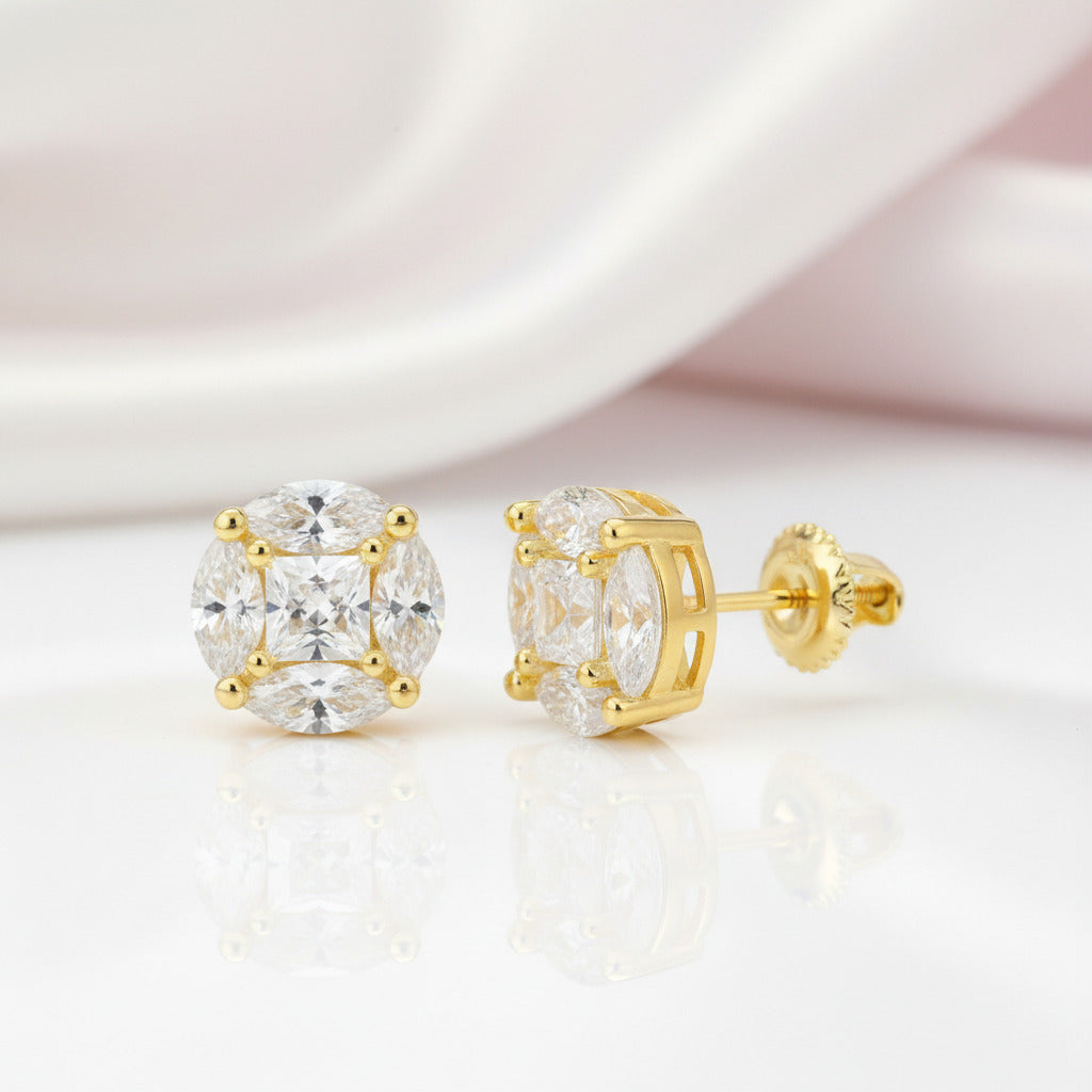 Diamond Option Stud Earrings-Black Diamonds New York