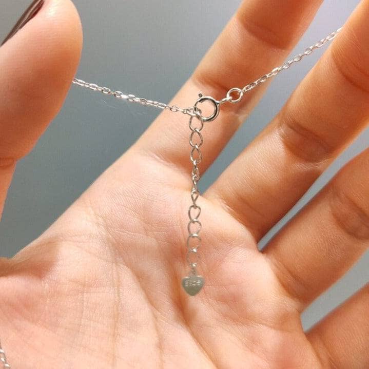 Moissanite Love Shaped Pendant Necklace-Black Diamonds New York