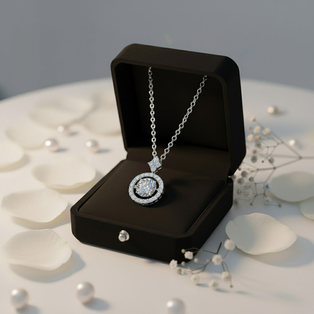 Diamond Necklace with Twinkle Setting-Black Diamonds New York