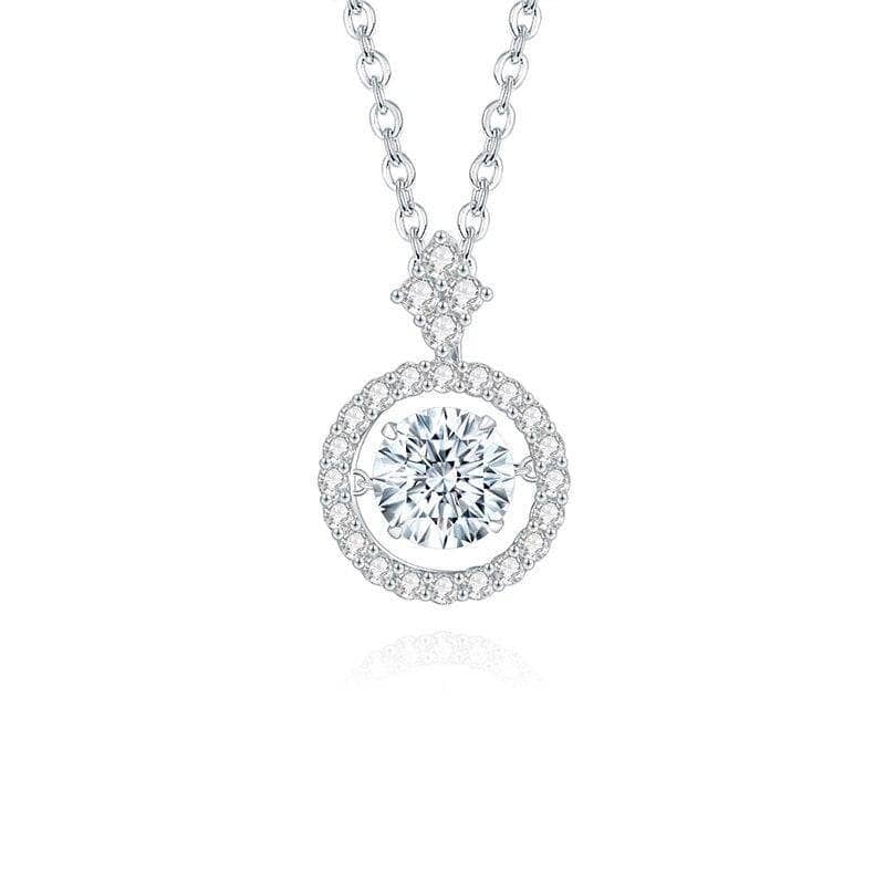 Moissanite Necklace with Twinkle Setting-Black Diamonds New York