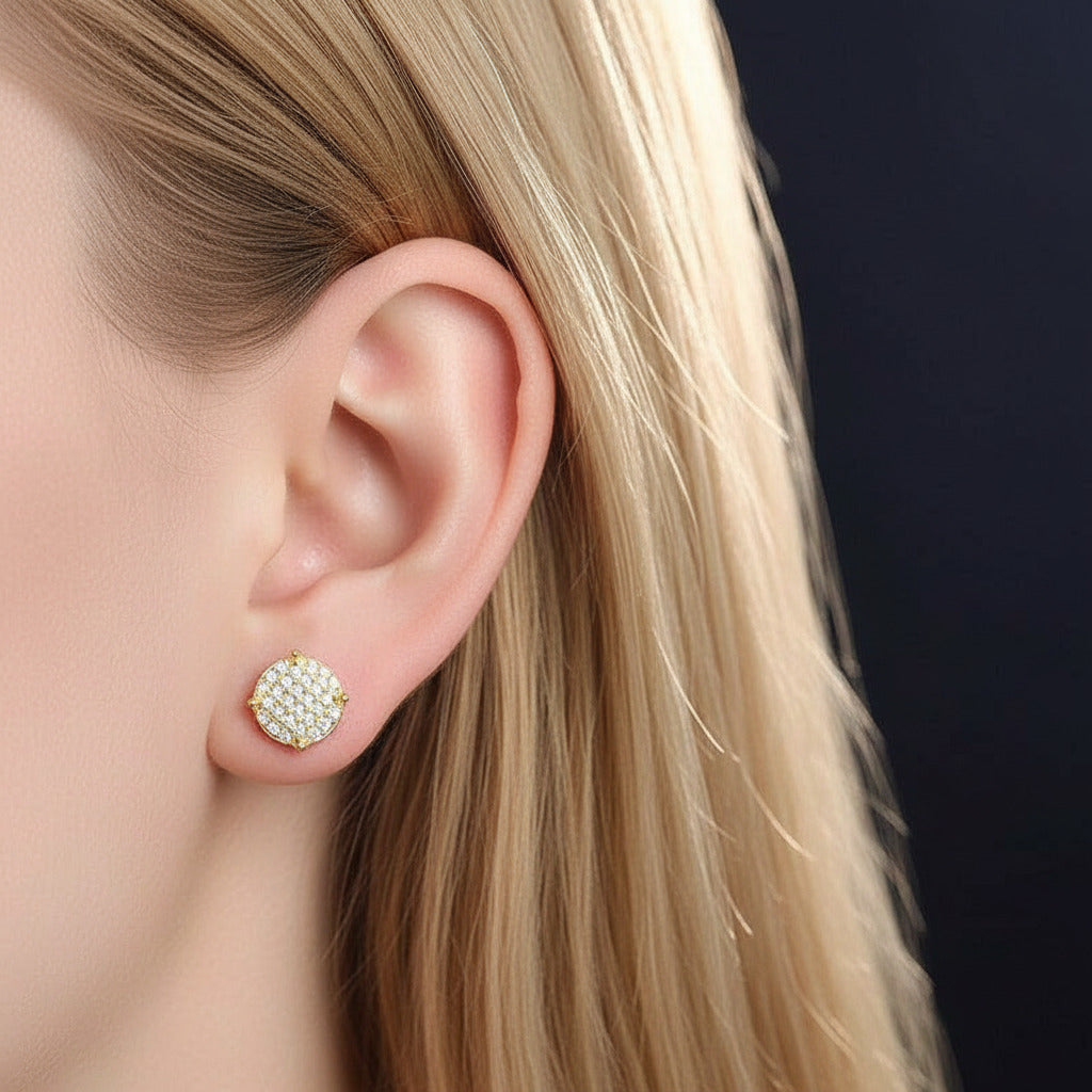 Diamond Option Round Earrings-Black Diamonds New York