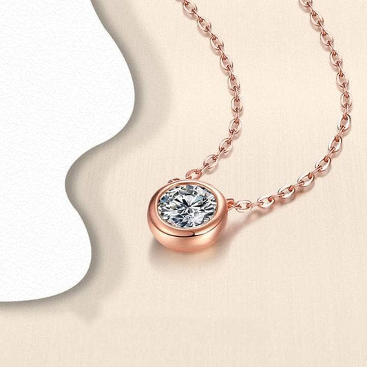 Diamond Round Gemstone Bubble Necklace-Black Diamonds New York