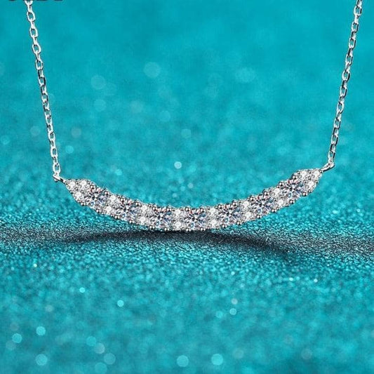 Moissanite Smile Pendant Necklace-Black Diamonds New York
