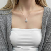 2.0 Ct Diamond Water Drop Shaped Pendant Necklace-Black Diamonds New York