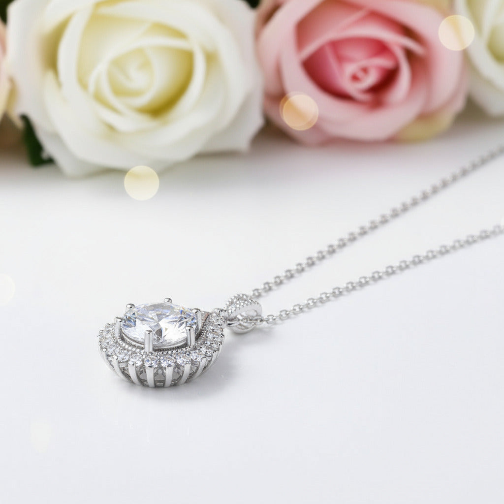 2.0 Ct Diamond Water Drop Shaped Pendant Necklace-Black Diamonds New York