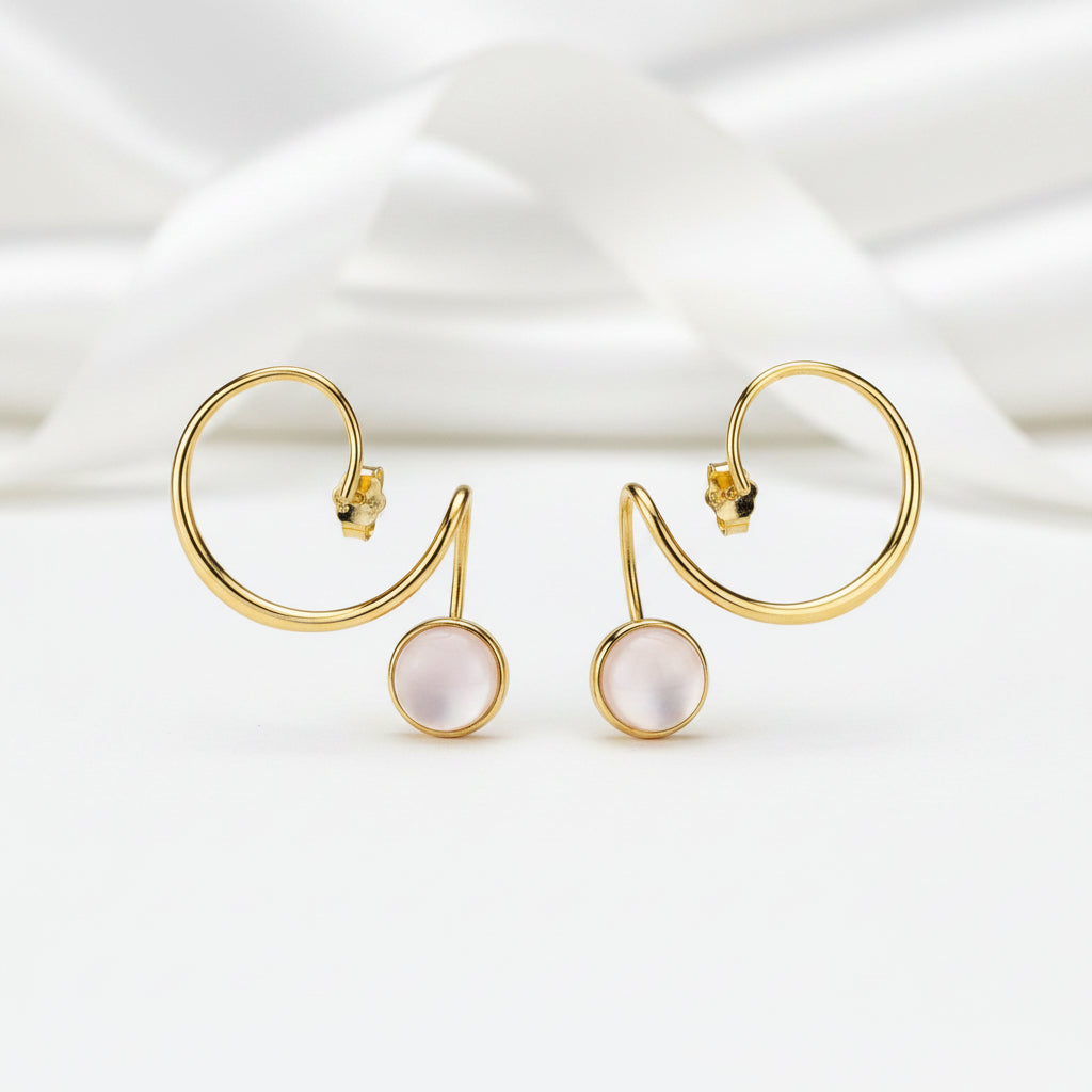 Moonstone Dangle Earrings-Black Diamonds New York