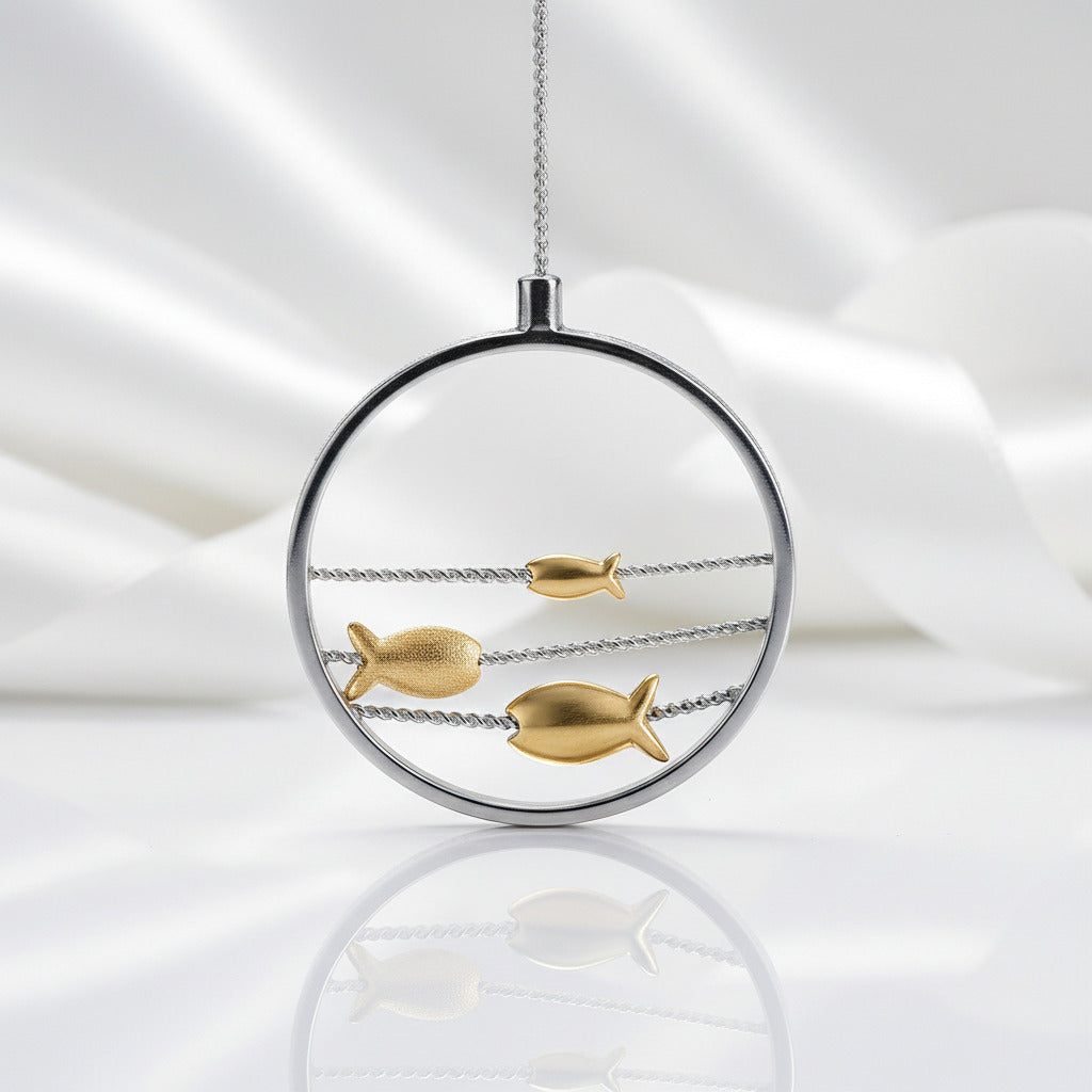 Moving Fishes Pendant-Black Diamonds New York
