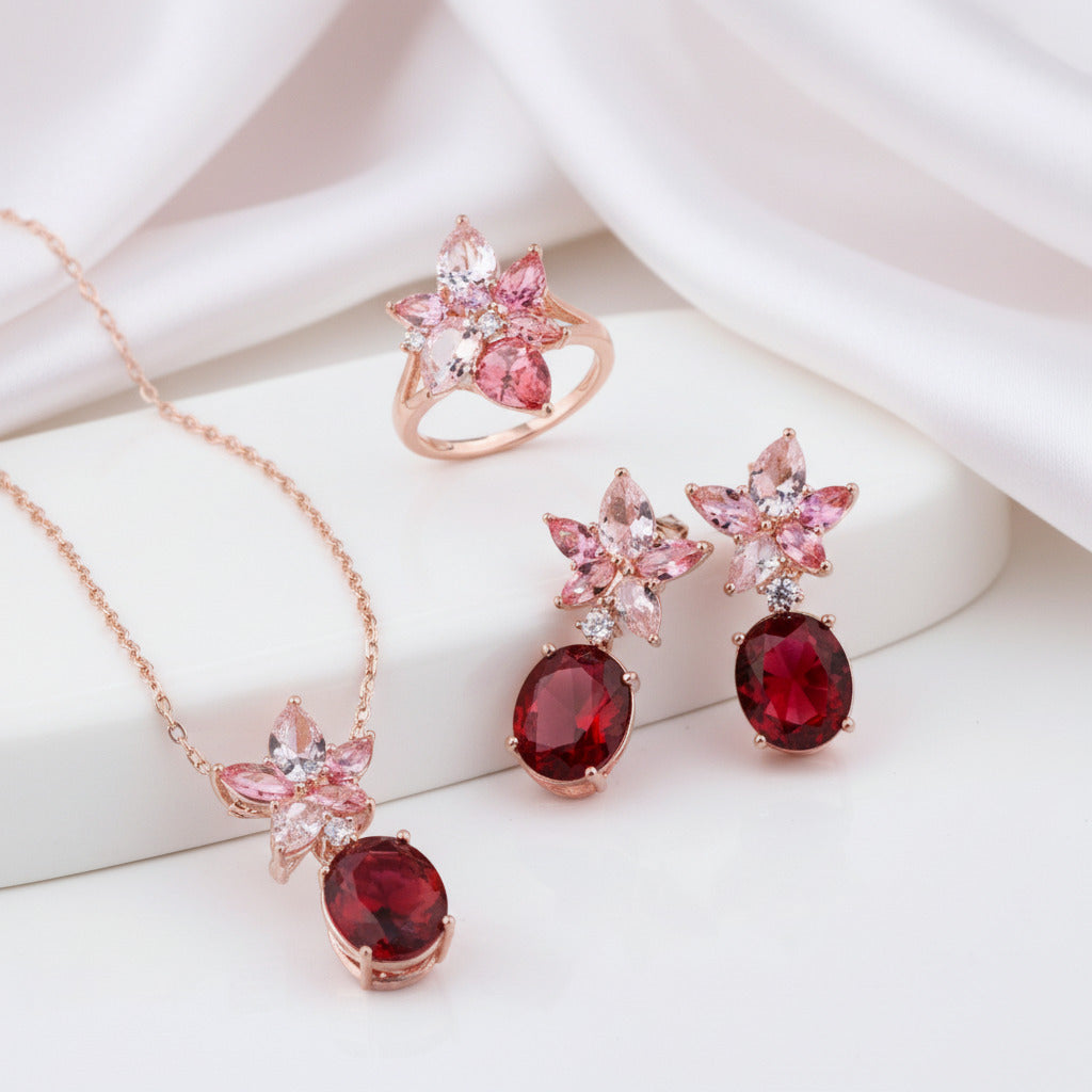Multi-Color Stone Jewelry Set-Black Diamonds New York