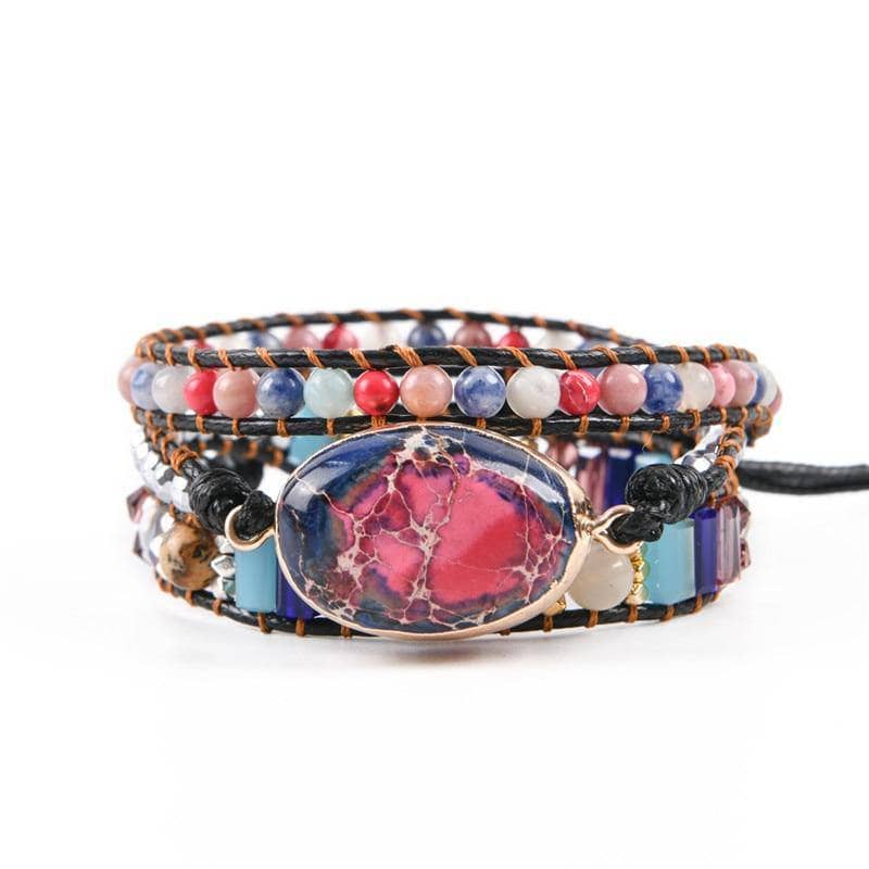 Multi Color Stones Natural Beads Crystal Bohemian Bracelet