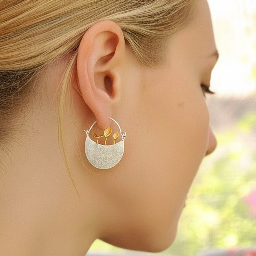 My Little Garden Dangle Earrings-Black Diamonds New York