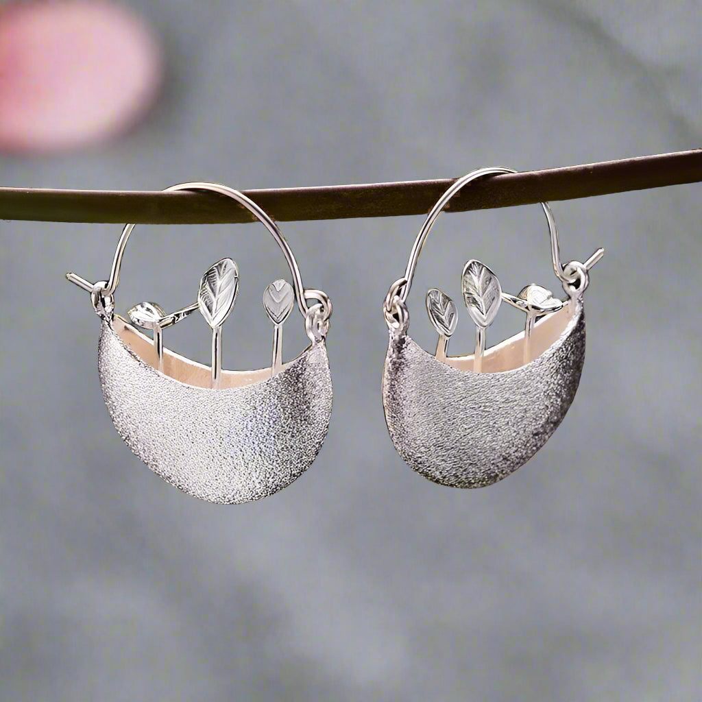 My Little Garden Dangle Earrings-Black Diamonds New York