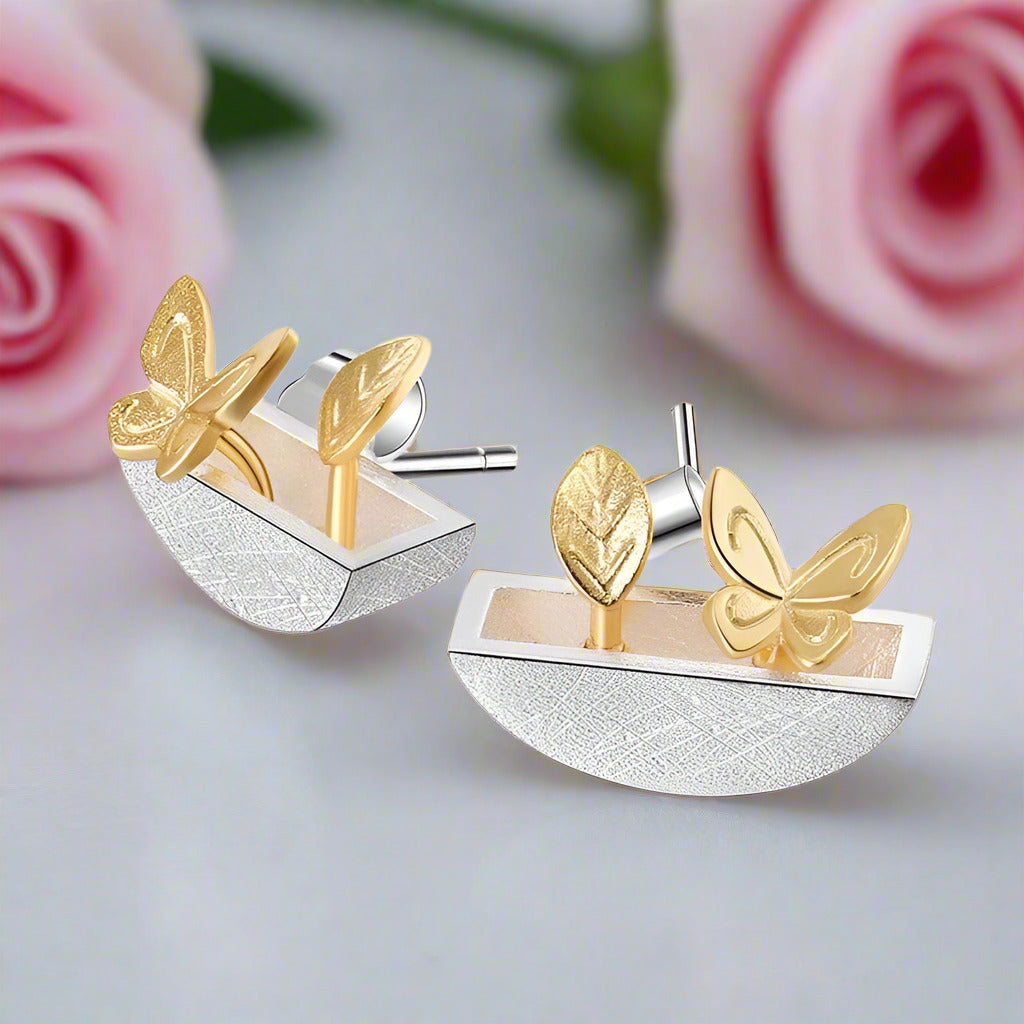 My Little Garden Stud Earrings-Black Diamonds New York