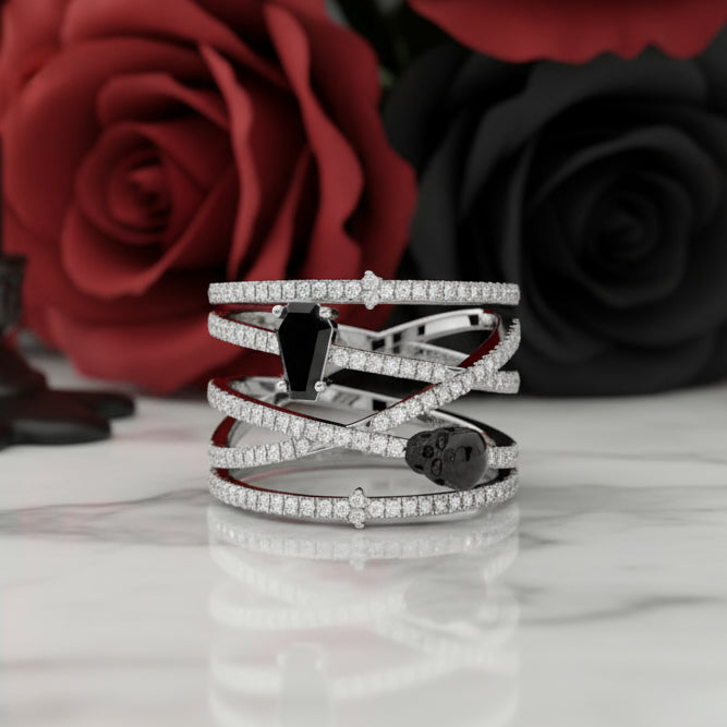 My Other Half- Limited Coffin Shape Diamond Rings-Black Diamonds New York