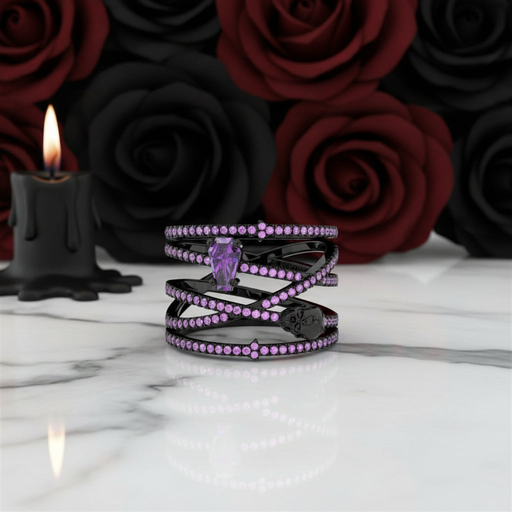 My Other Half- Limited Coffin Shape Diamond Rings-Black Diamonds New York