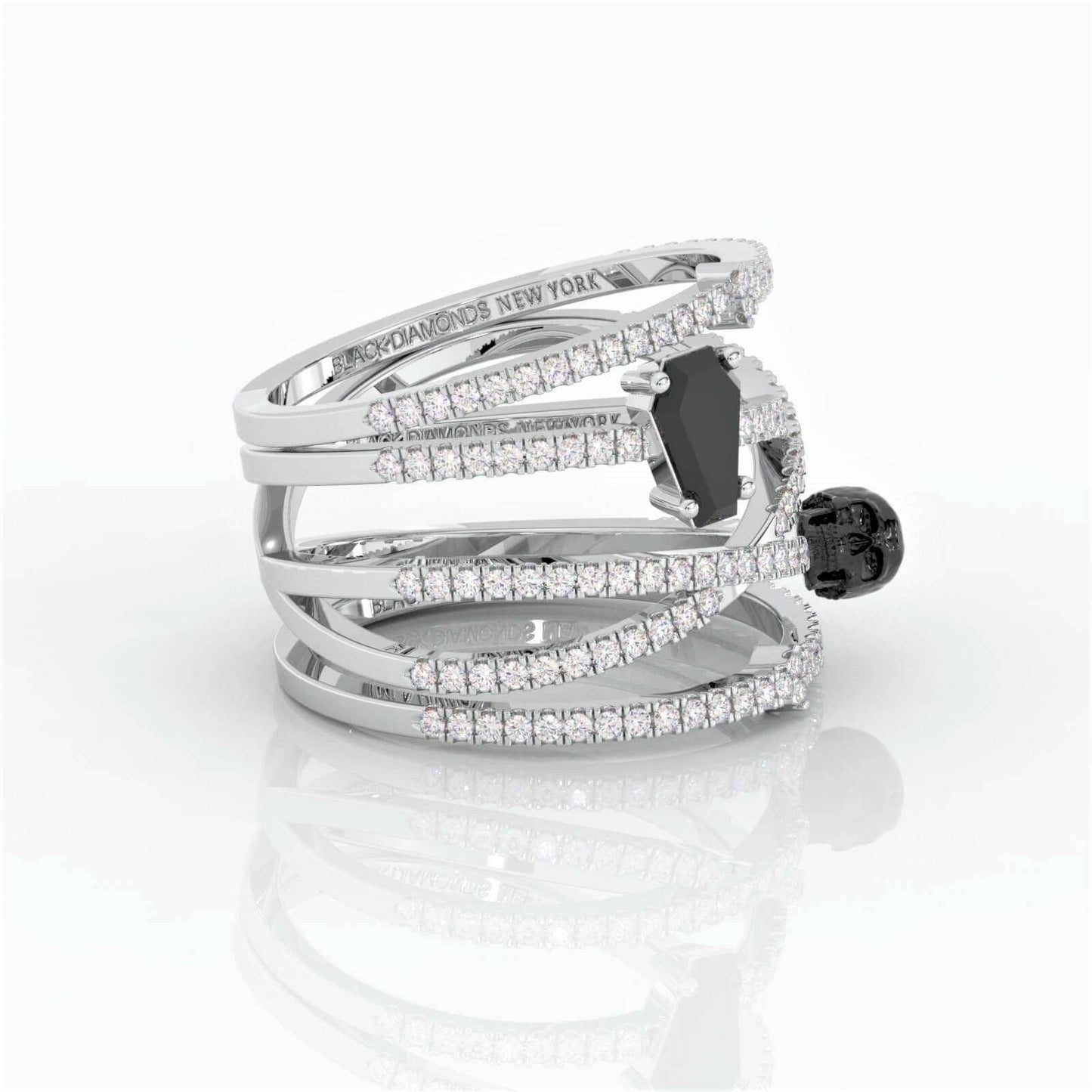 My Other Half- Limited Coffin Shape Moissanite Rings-Black Diamonds New York