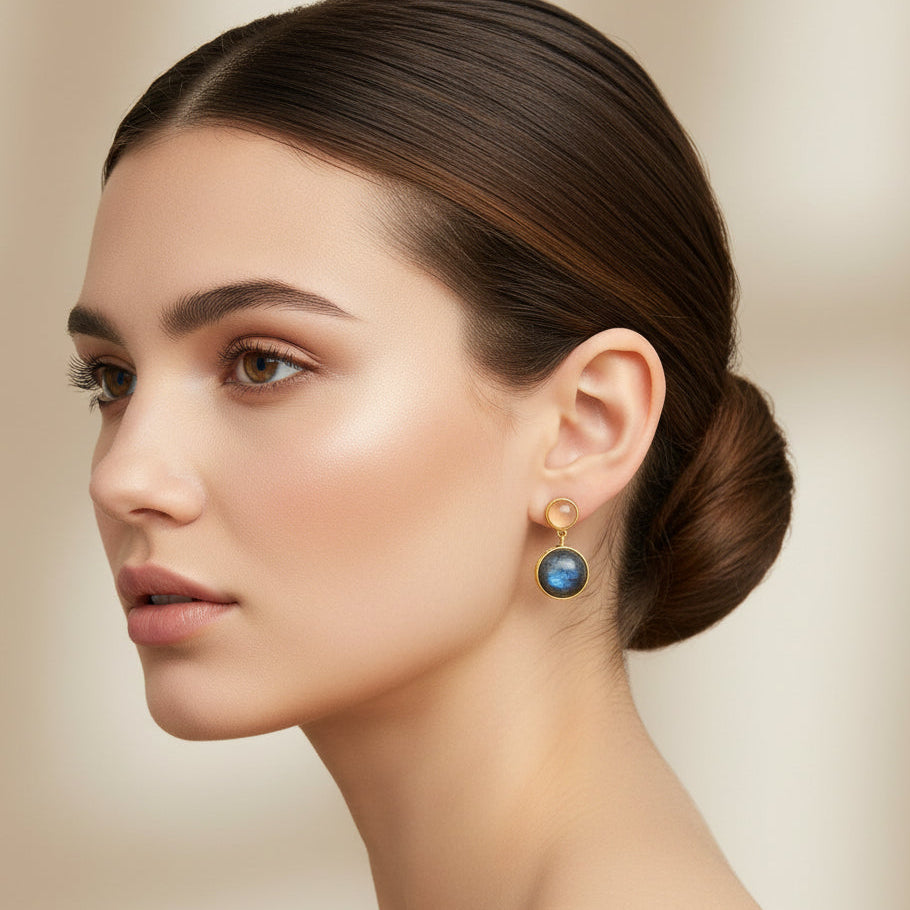 Mysterious Lake Dangle Earrings-Black Diamonds New York