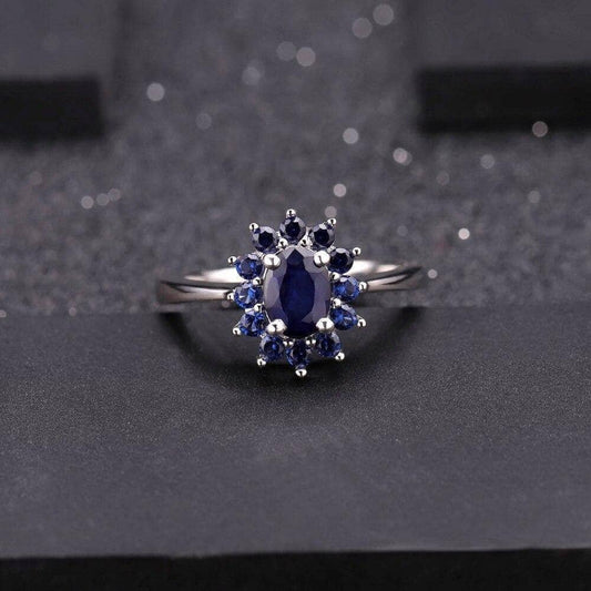 Natural Blue Sapphire Jewelry Set - Black Diamonds New York