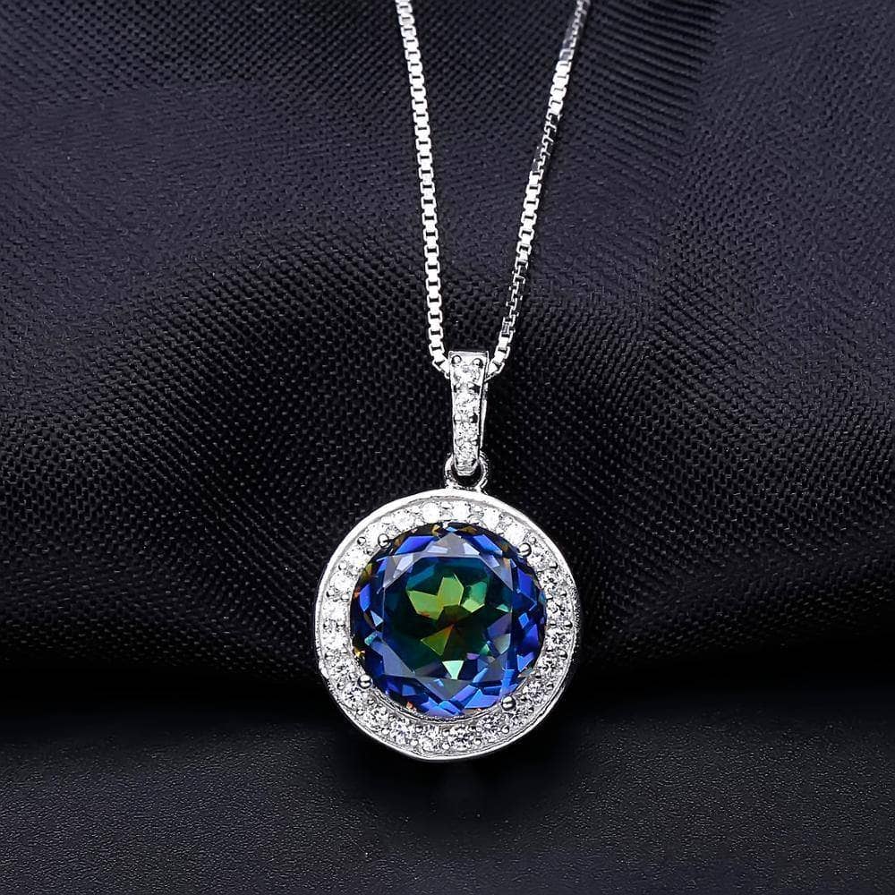Natural Blueish Mystic Quartz Jewelry Set - Black Diamonds New York