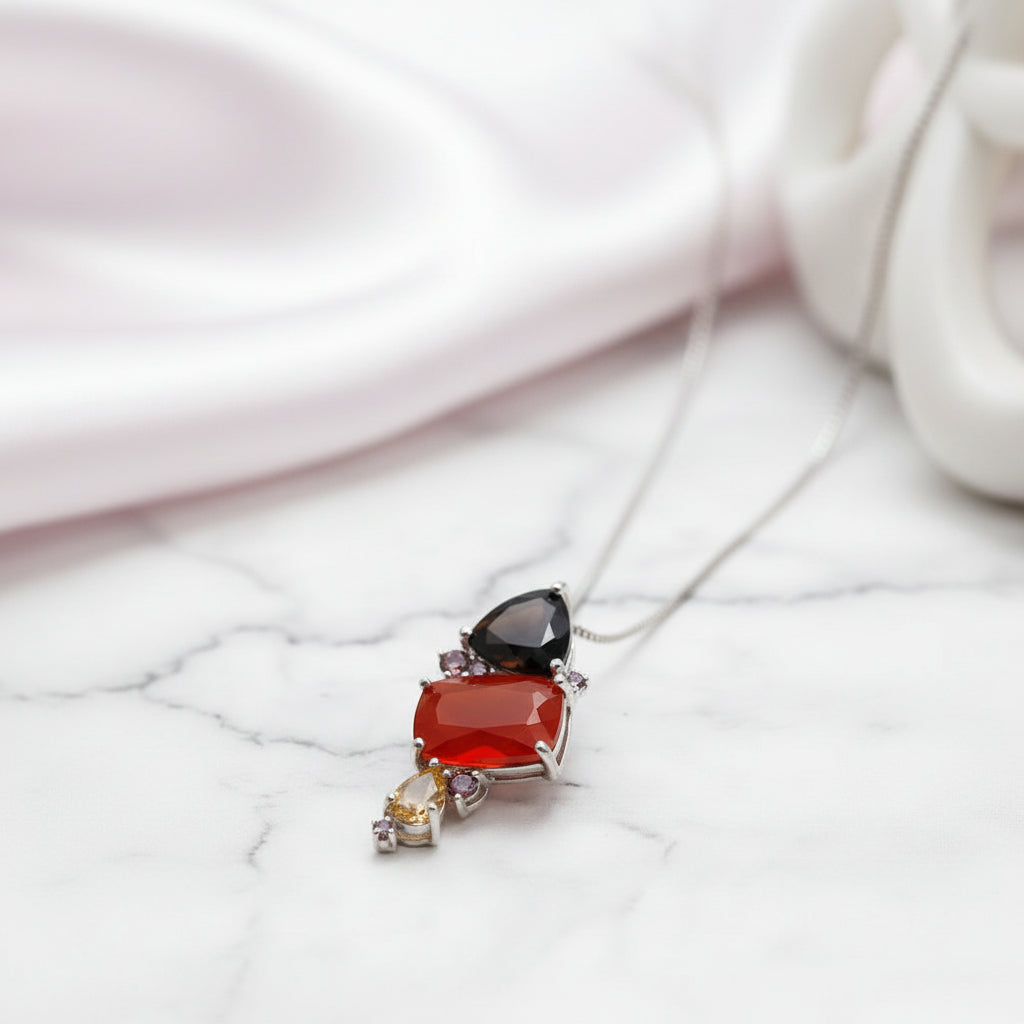 Carnelian & Agate Necklace-Black Diamonds New York