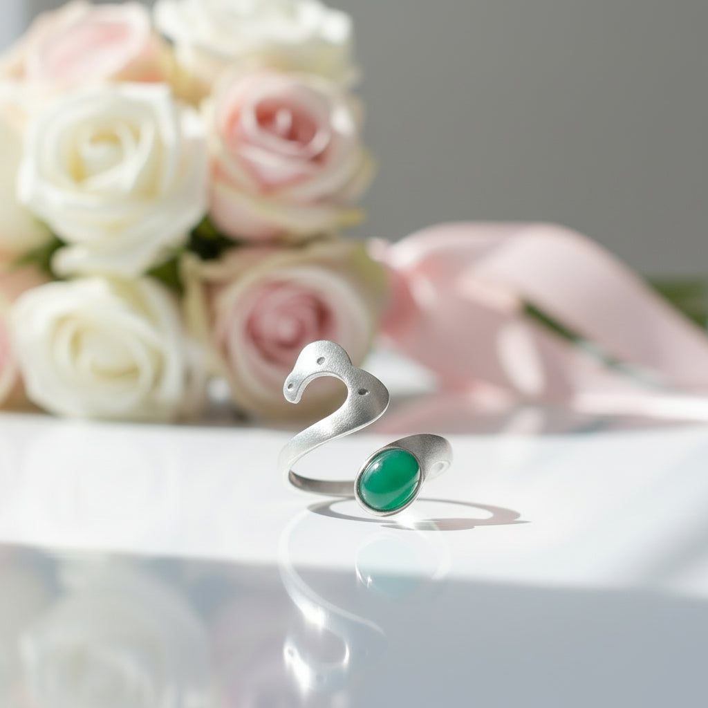 Natural Stone Vintage Ring-Black Diamonds New York